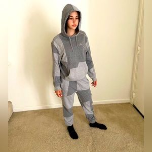 Adidas x Daniélle Cathari grey patch hoody sweatsuit size Small.